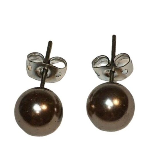 Pierced/Stud Silver Ball Earrings A286 - Picture 5 of 6